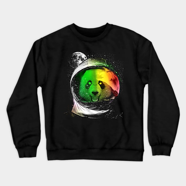 Astronaut Panda Crewneck Sweatshirt by clingcling